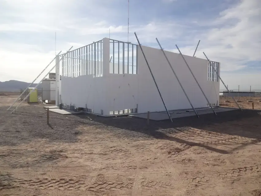 GigaCrete commercial structure built with steel-frame panels